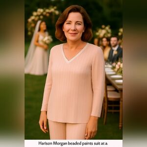 Sequin Silk Pink Women's Designer Suit